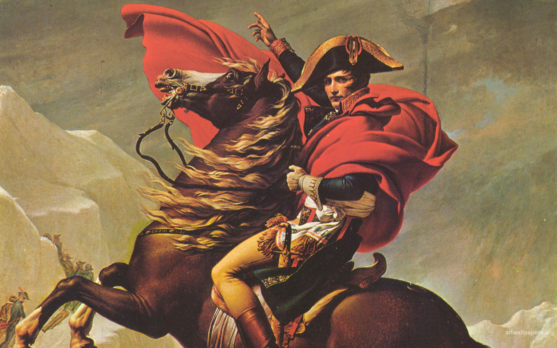 Napoleon Crossing the Alps Wall Mural