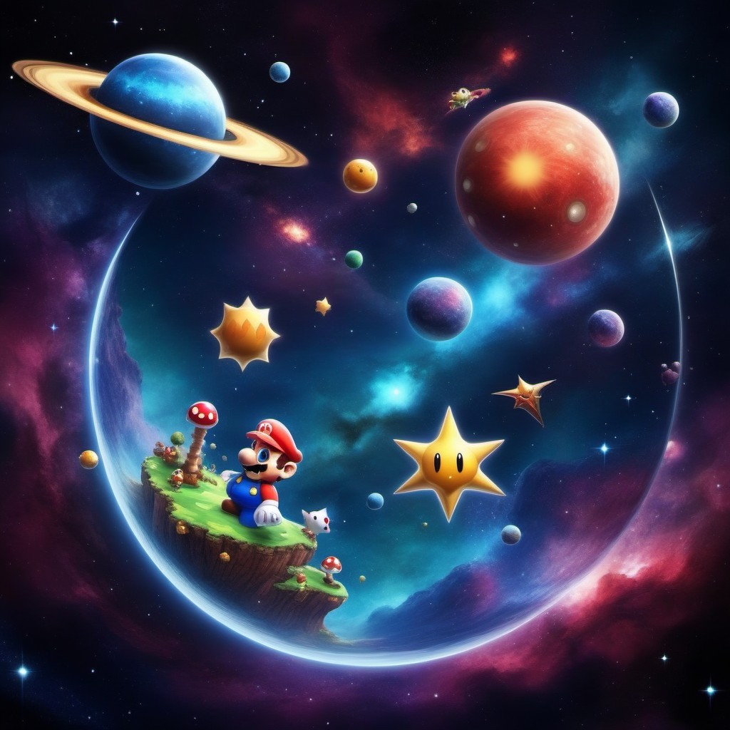 Comet Observatory on X: "Official Super Mario Galaxy wallpapers from the  game's Japanese website. https://t.co/8sLG56Rd8w" / X