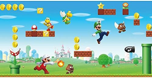 Cartoon Super Mario Bros Birthday Party Backdrop Photo Background Banner  Decor | eBay