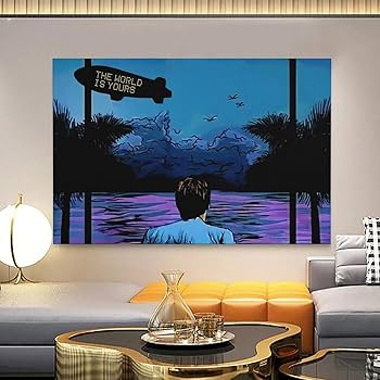 Buy Scarface The World Is Yours Canvas Wall Art Painting – Aesthesy