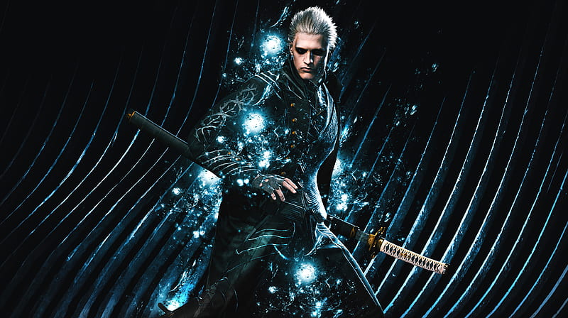 Wallpaper the demon, DMC, blonde, game wallpapers, Virgil, Devil may cry 3,  special edition, Virgil for mobile and desktop, section игры, resolution  1920x1200 - download