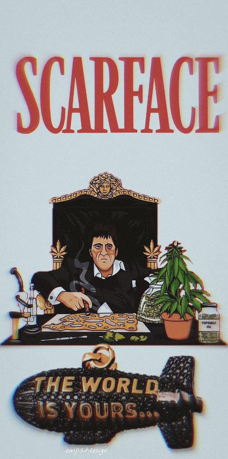 Scarface, u, world is your, movie, al pacino, light, world is yours, , tony  montana, yellow, , poster HD phone wallpaper | Pxfuel