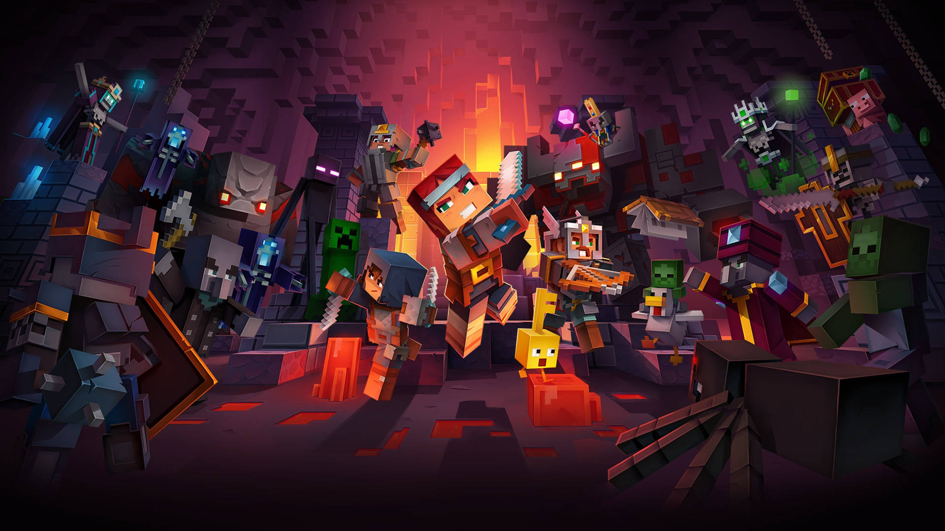 Minecraft Dungeons HD Wallpaper - Enchanted Jungle Adventure