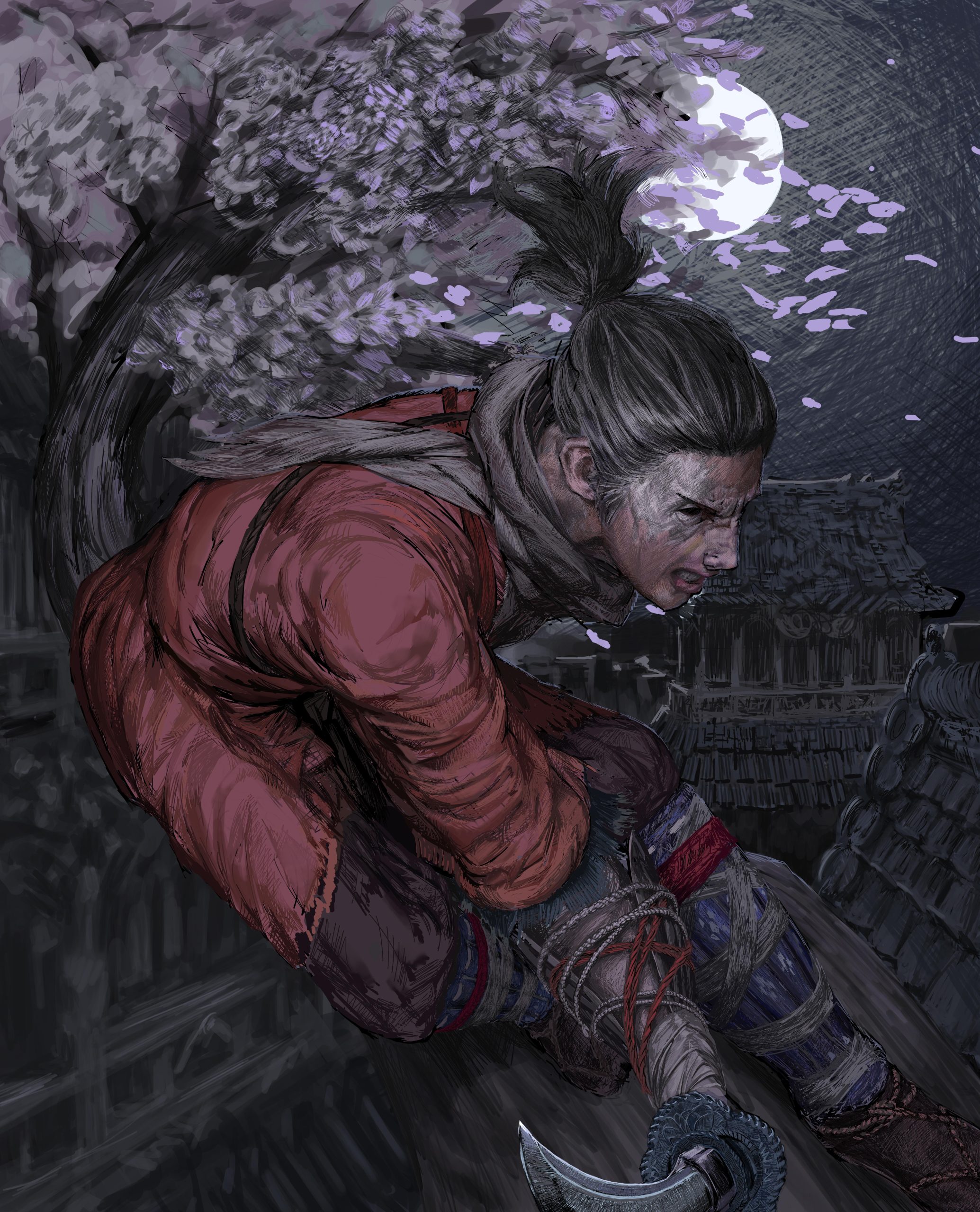 Download Sekiro Shadows Die Twice Bloody Fight Wallpaper | Wallpapers.com