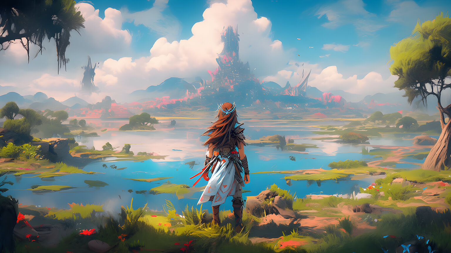 Outdoor, landscape, Horizon Zero Dawn, 950x1534 wallpaper