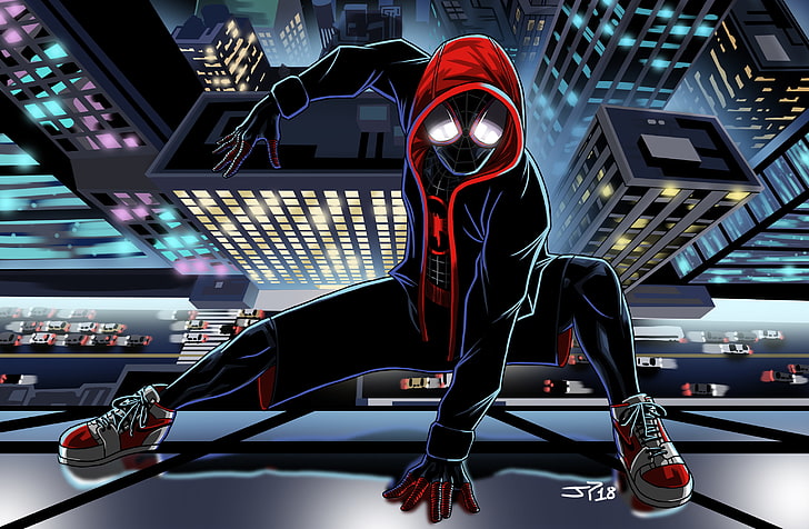 Miles Morales Wallpaper 4K, Spider-Man: Into the Spider-Verse