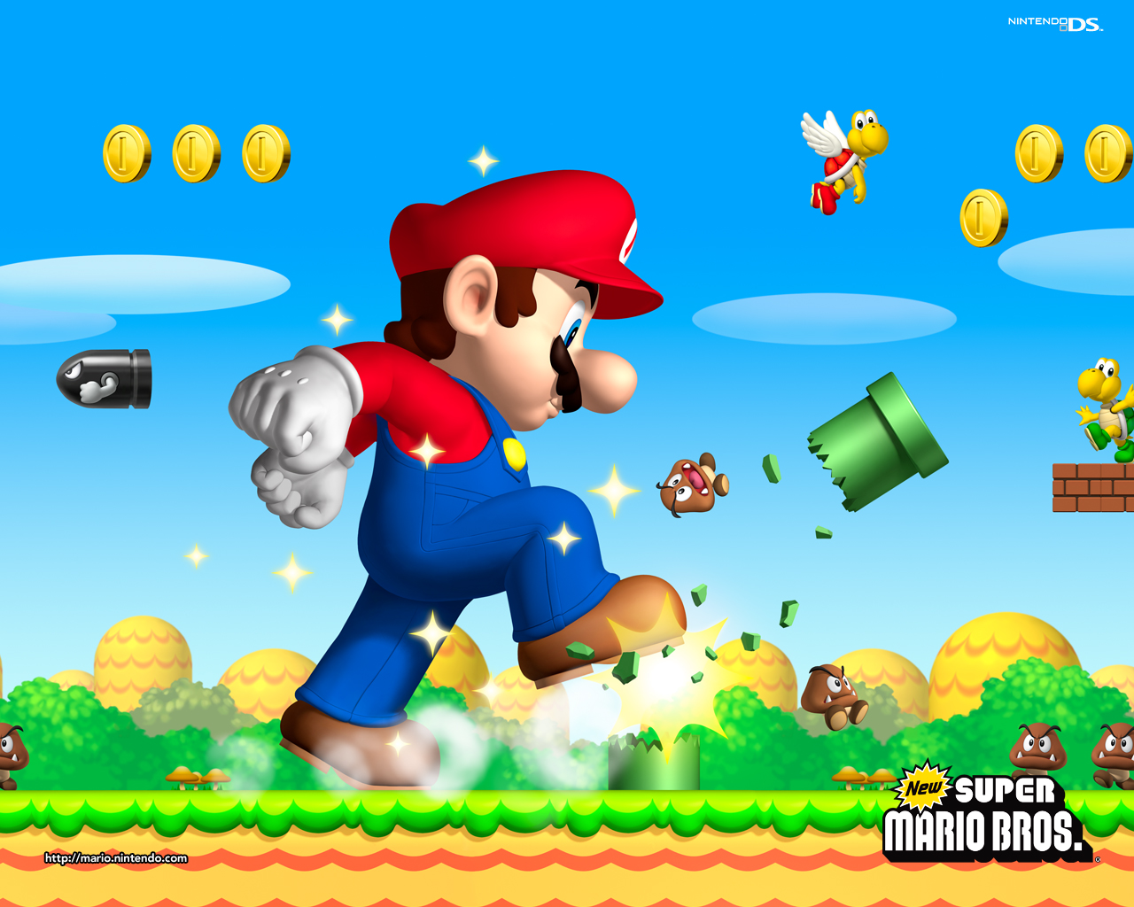 Download Video Game Super Mario Bros. HD Wallpaper