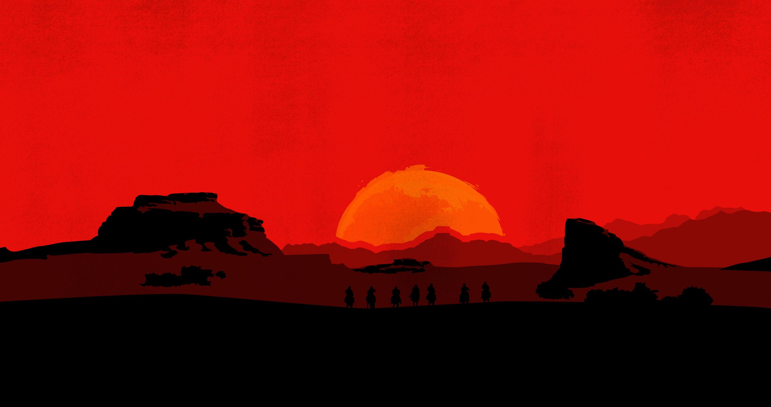 Red Dead Redemption 2 Wallpaper 4K, Minimalist