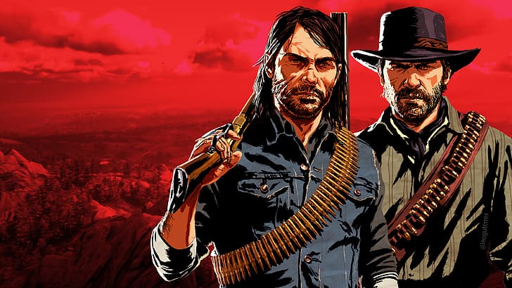 Wallpaper the game, background, Red Dead Redemption II for mobile and  desktop, section игры, resolution 7079x3088 - download