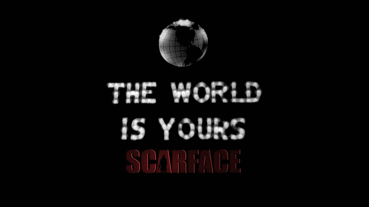 Scarface The World Is Yours Movie Poster, Tony Montana Prints, Illustrated  Wall Art, Pacino Canvas P Poster Album Art Decor Painting Wall Art Canvas  ...