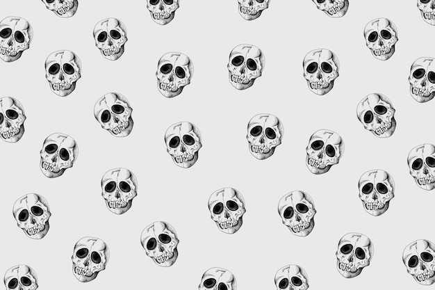 Wallpaper Seamless pattern with cute cartoon bones